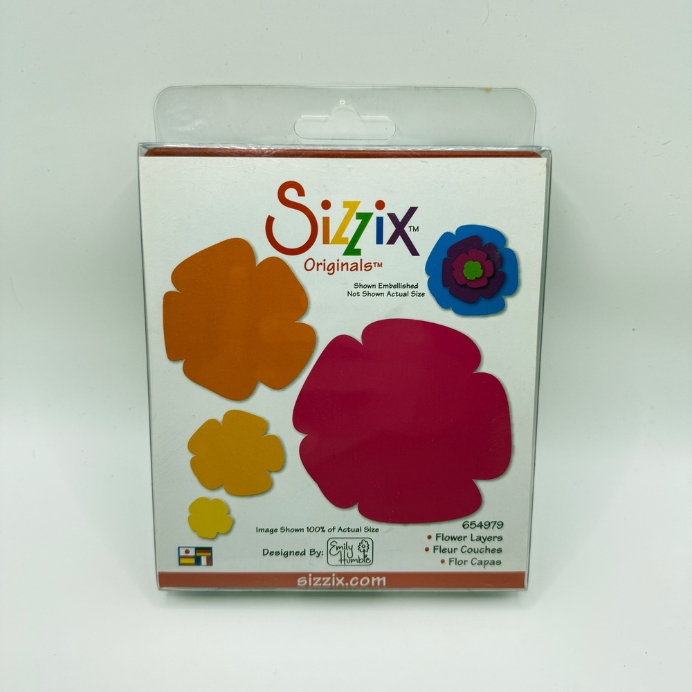 Sizzix Originals Flower Layers Die 654979 Emily Humble Floral Scrapbooking New